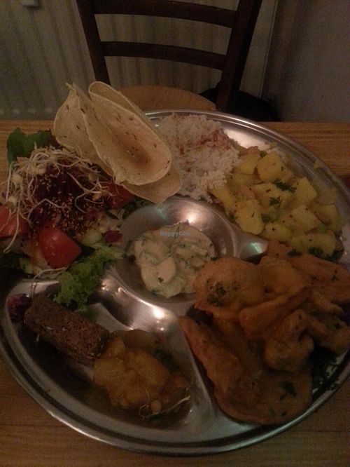 One of the big plates at Goura Pakora in Berlin