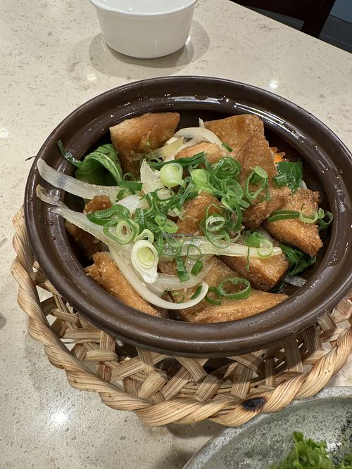 Ginger tofu   at The Hestia Veggie in Vancouver