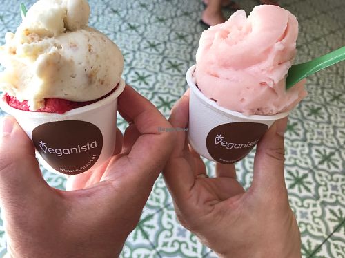 lemon pie and raspberry to die for  at Veganista Ice Cream I in Vienna