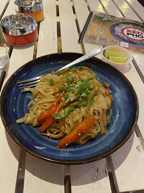 Vegetable noodle wok  at Red Pho Cafe in Phan Thiet