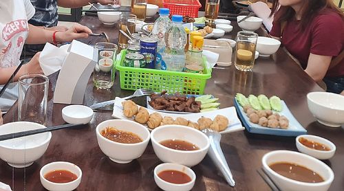 I'm happy to find this vegetarian restaurant finally in sisophon. at Yi Yuehua Vegetarian House in Sisophon