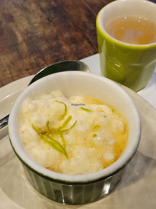 Tapioca and a green juice. Part of the set at Taste and See in Sao Paulo
