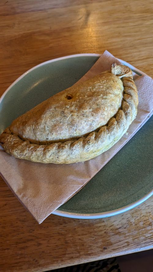 Vegan cauliflower pasty at Scaredy Cats Cafe Bar in Cardiff