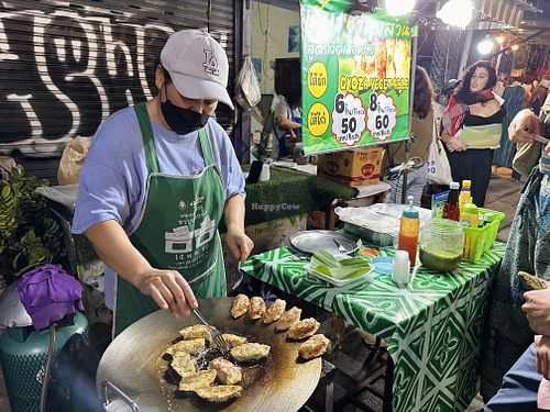 Cooked to order  at Gyoza Vegetable in Pai