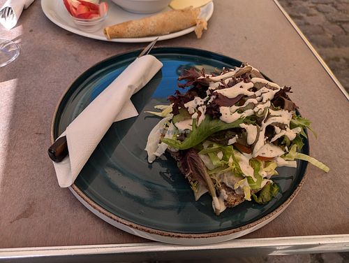 Vønsesalat smørrebrød at V Sorte Hest in Copenhagen