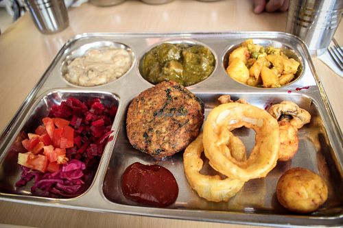 selection from the buffet at Bhojan in Prague