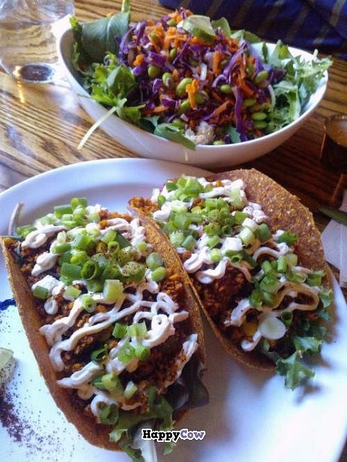 Thai salad and taco deliciousness!!  at The Food Forest in Peterborough