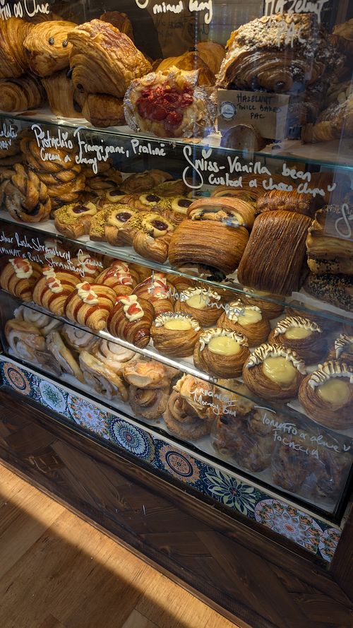 A roll full of vegan pastries at Noisette Artisan Bakery in Dublin