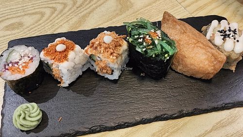 Sushi platter at Plant A Seed Vegan - Georgetown Branch in Penang