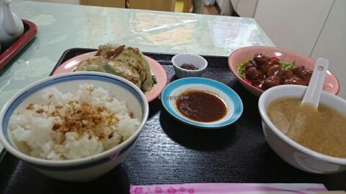 all for less than 900 yen! at Senjo Handmade Gyoza Shop in Tokyo