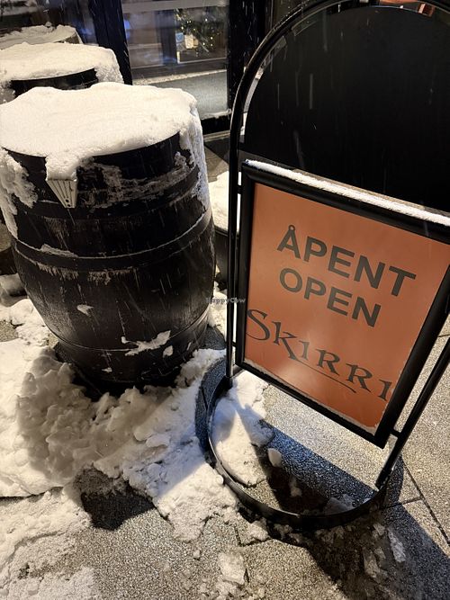 front sign  at Restaurant Skirri in Tromsoe