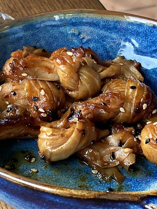 Tofu knots delicious   at Vegivores  in Bournemouth