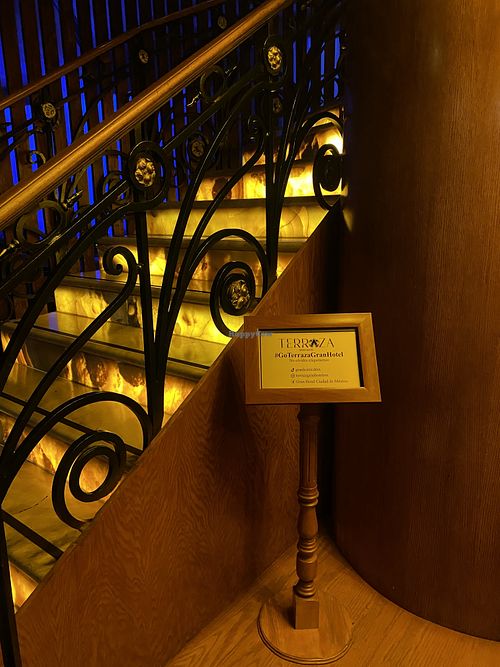 Stairs After Elevator to Reach Restaurant - Not Sure It’s ADA Friendly 🥺  at Terraza Gran Hotel in Mexico City