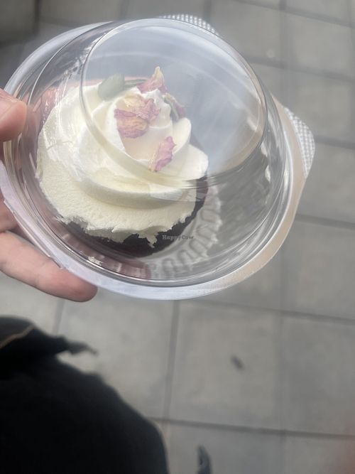 Vegan carrot cake cupcake.   at Ciao Cafe in Queanbeyan