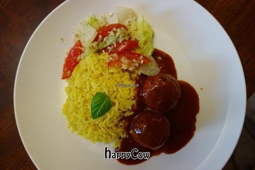 Vegan kofta dish at Gauranga in Tallinn