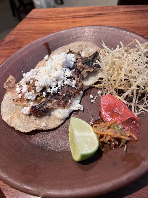 Bacalao tacos  at Los Loosers in Mexico City
