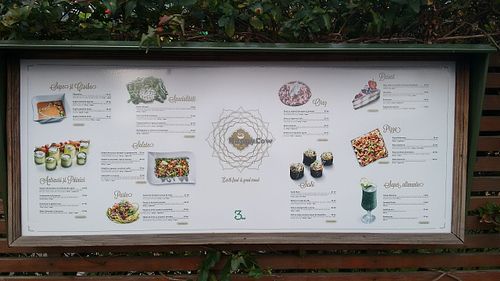 Samsara menu display outside at Samsara in Cluj-napoca