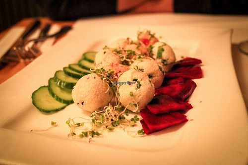 raw "cheese" balls at Samsara in Cluj-napoca