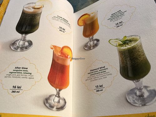 menu at Samsara in Cluj-napoca