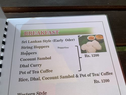 Breakfast   at Natural Corner  in Tangalle