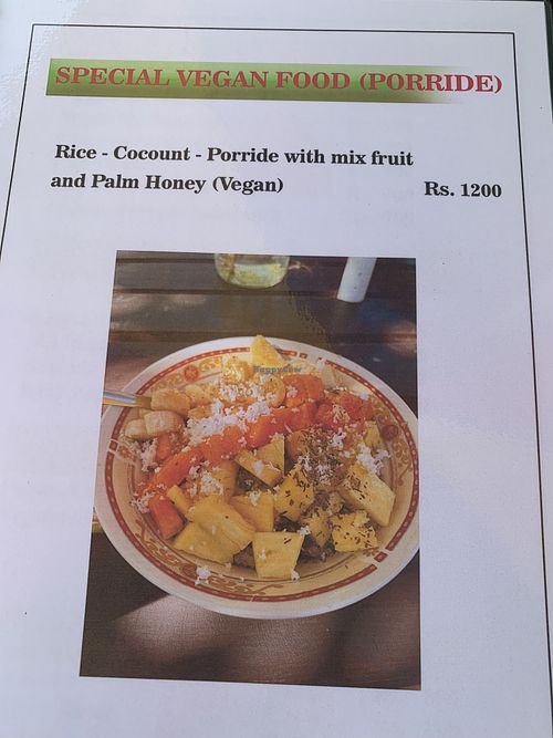 Vegan porridge   at Natural Corner  in Tangalle