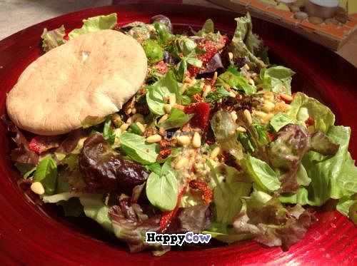 lunch! healthy greens with an amazing dressing! GOTTA TASTE!!!!! :-) at Bij de Jongens op 't Zand in Sleeuwijk