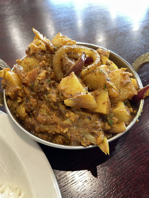Potato curry  at Chaat Bistro in Sacramento