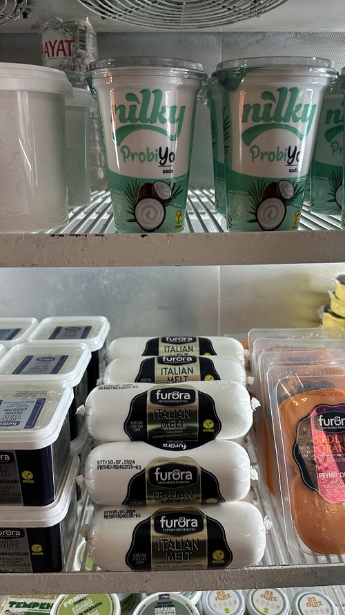 Yogurt and cheesee  at Veganistasyon in Istanbul