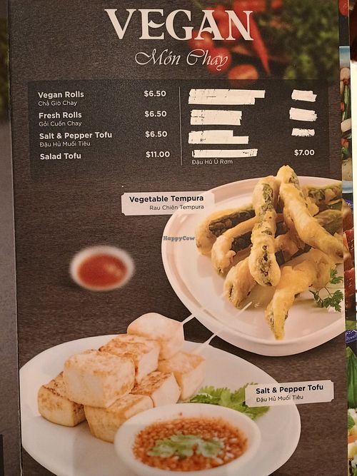 Vegan Menu 10/2024 at La Sen  in Chandler