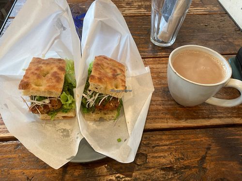 Tempeh sandwich at Alaska Zwei in Tokyo