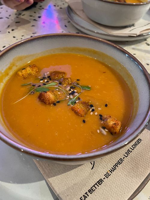Soup of the day at Garden Balthazar Caffe - Picoas in Lisbon