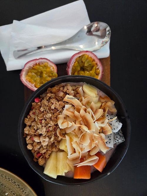 Pink smoothie bowl. Everything was fresh and delicious at Fresh Fix Cafe in Chiang Mai