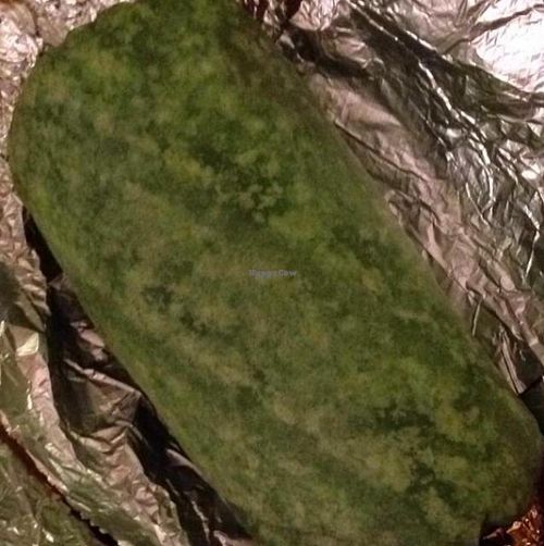 Vegan Delight on a spinach tortilla  at Sloppy's Burritos in San Diego