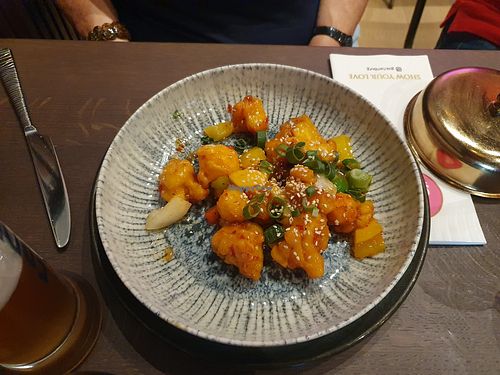 Sweet and Sour cauliflower at Goa in Hamburg