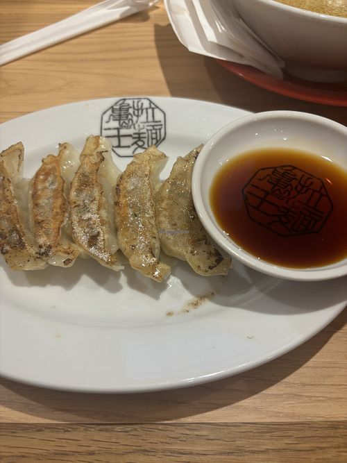 Best Gyoza ever !!  at Ramen Kiou - JR Shin-Osaka Station in Osaka