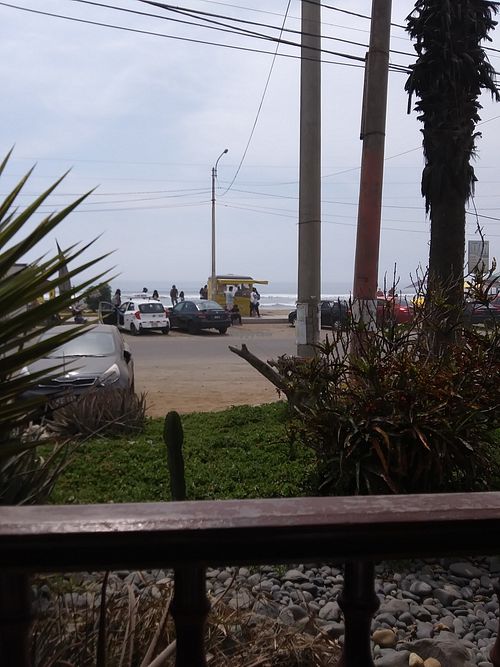 Ocean view from front porch at Otra Cosa in Huanchaco
