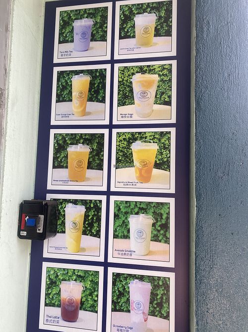 Drink Menu Outside Door Near Entry  at Tea O'clock in San Leandro