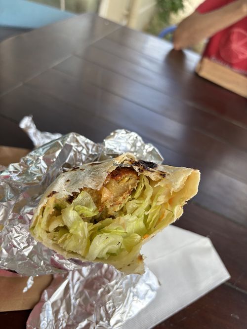 Falafel kebab (wrap)  at The Love Shack Kebabs in Omarama