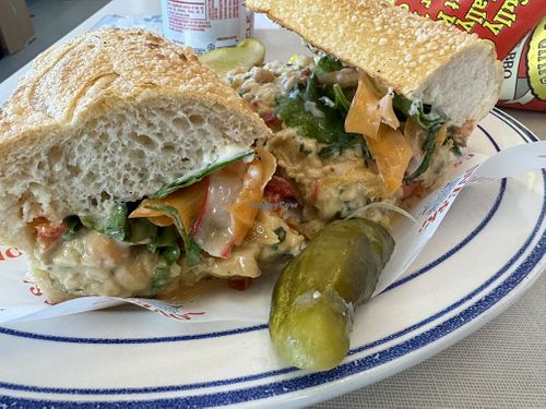 Chickpea sandwich   at Loveski Marin in Larkspur