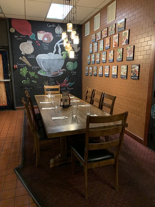 Corner table at Siam Cuisine in Anchorage