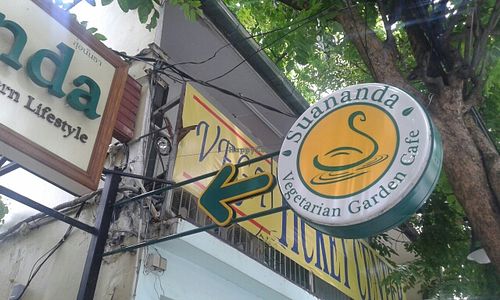 suananda sign at Suananda Vegetarian Garden in Bangkok