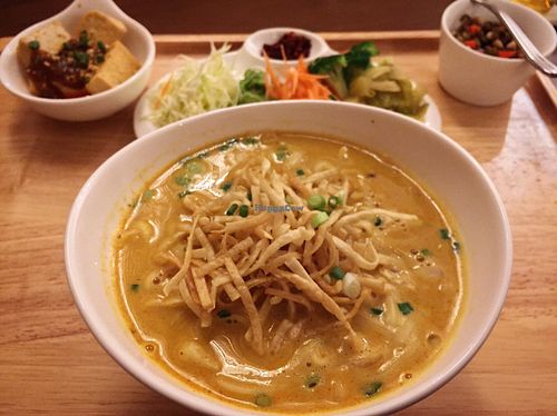 was pretty good, vegan at Suananda Vegetarian Garden in Bangkok