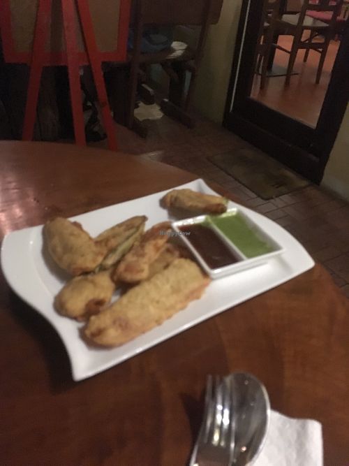 Pakora at Suananda Vegetarian Garden in Bangkok