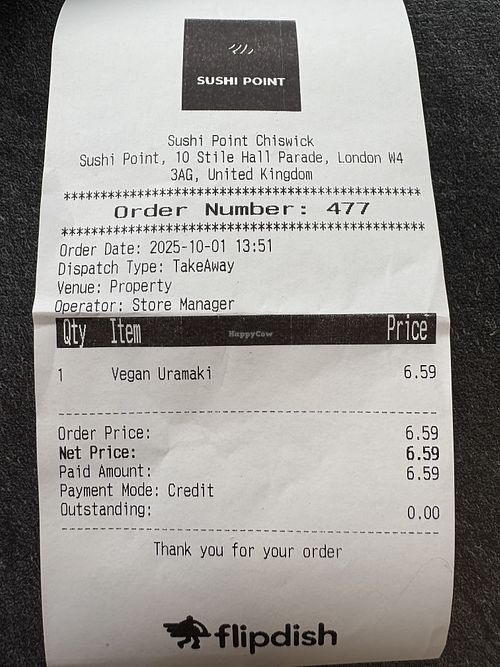   at Sushi Point  in Brentford
