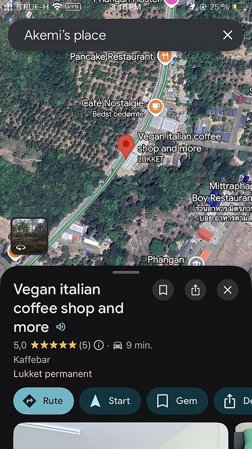 Permanently closed   at Akemi's Place in Koh Phangan
