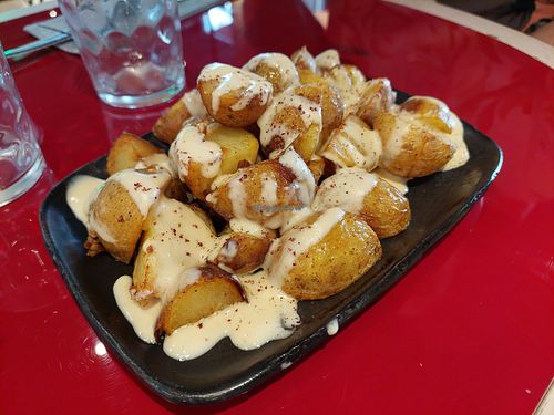 Starter / Patatas casi bravas (so, so good!) at Secrets Chueca in Madrid