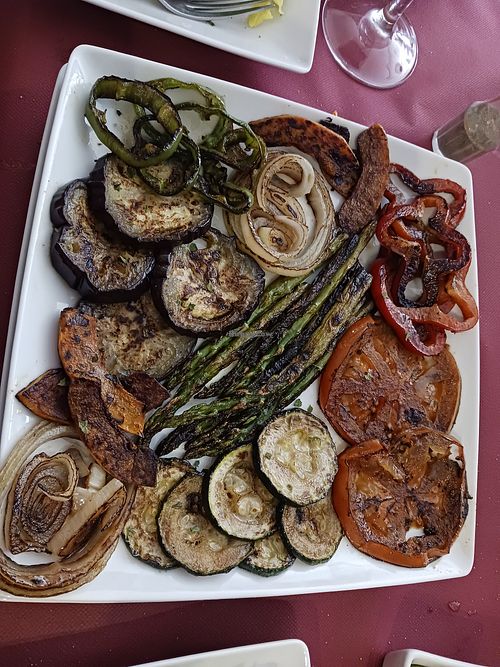 Verduras a la parilla (grilled vegetables) at Cafe Culture  in Piedralaves