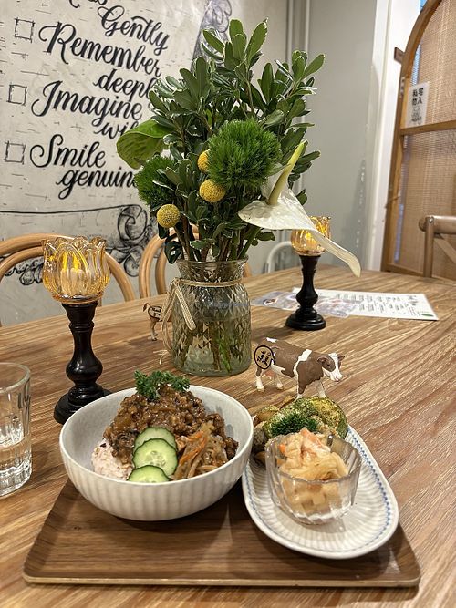 Taiwanese pork  rice   at Cafe Zi - 梔子 in Kowloon