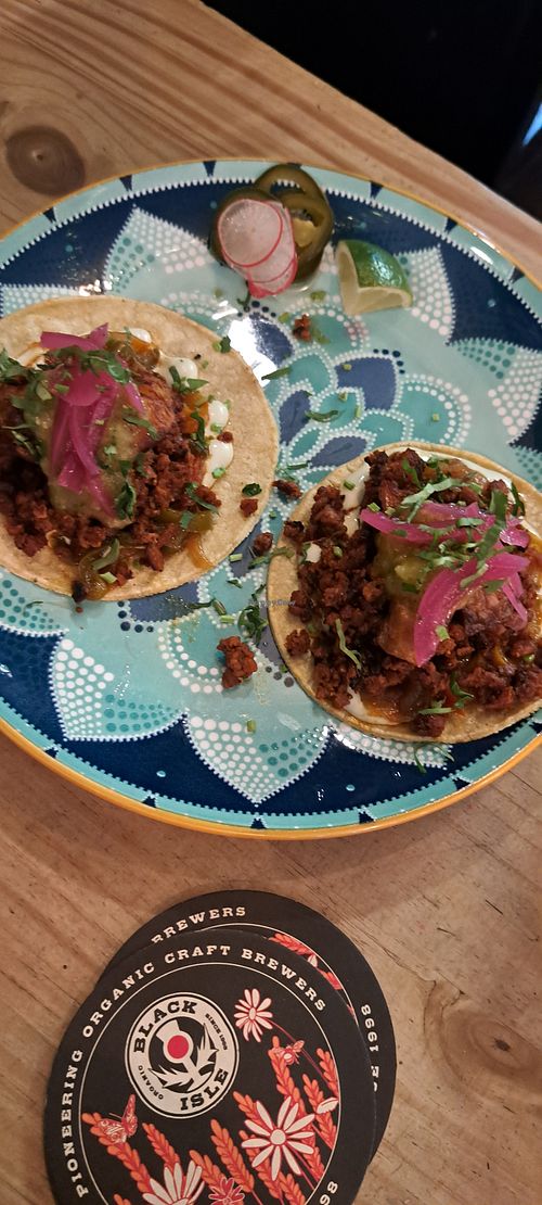 Chorizo Con Papas (tortillas with chorizo) at Antojitos in Glasgow