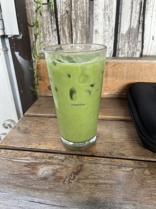 peppermint matcha, no cold foam  at Garden Coffee in San Diego